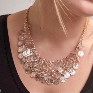 Rose gold statement necklace